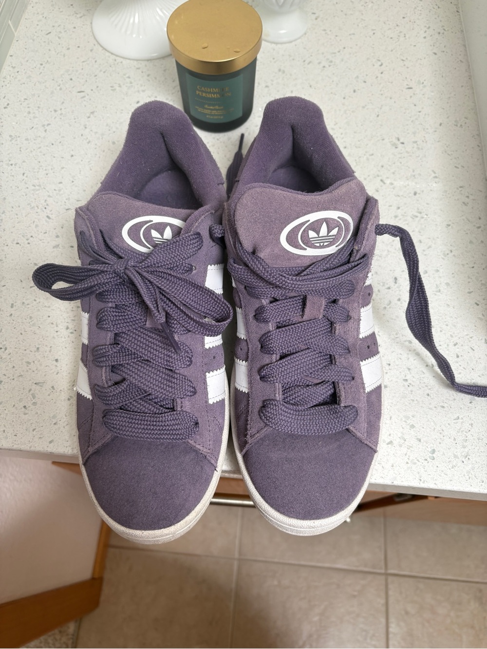 Adidas Campus Men or Women’s Casual Sneakers — Purple with White Stripes - Picture 5 of 5